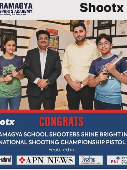 Our students don't just compete, they make headlines. We celebrate the achievements of our shooters from Ramagya School and ShootX Academy, who were featured in multiple news outlets for their performance at the 66th National Shooting Championship.