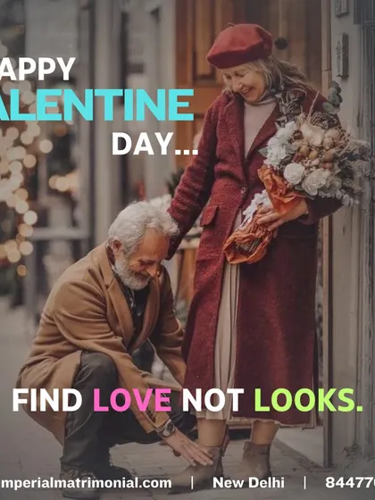 On Valentine's Day and every day, we encourage you to find love, not just looks. True companionship is built on deeper qualities, as beautifully depicted by this couple.