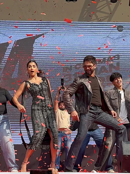 It’s Deva Day! Capturing the energy of Shahid Kapoor on stage during promotions. The leather jacket adds that perfect touch of rockstar cool.