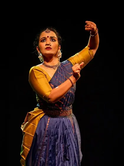 A solo moment for Shruti Gopal within our group production of 'ĀBHA'. Each artist has a chance to shine while contributing to the larger narrative.