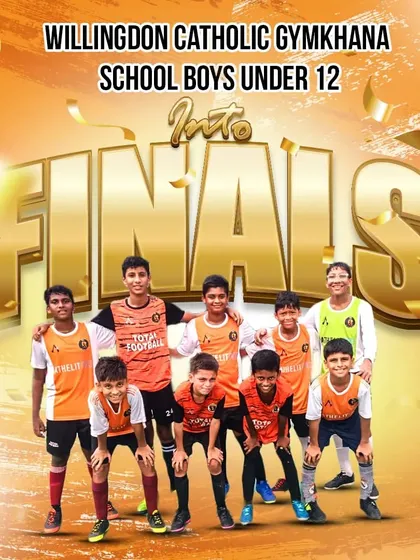 Into the finals. Our U12 boys celebrating reaching the Wellingdon Finals for the second year in a row.