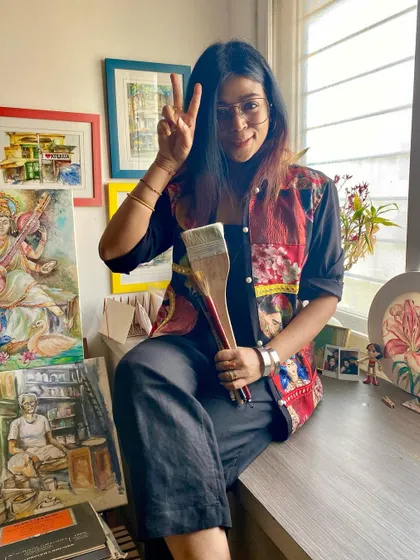 'Kalakaar' (Artist). The joy of creating something new is a feeling that is best left unspoken and simply felt. This is me, in my element.