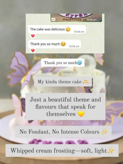 "The cake was delicious." Sweet and simple feedback for my butterfly-themed Cherry Chocolate Mousse cake.