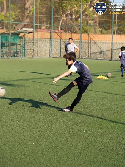 A player lines up a shot, focusing on technique and power.