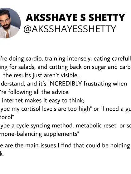 It's incredibly frustrating when you're doing everything right but not seeing results. Often, people jump to conclusions about "high cortisol" or needing a "gut protocol." The real issues are usually more basic.