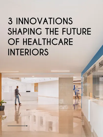 This image introduces the concept that healthcare spaces are healing environments first. It highlights our focus on innovations like contact-free technologies and infection-resistant materials to support better patient outcomes.