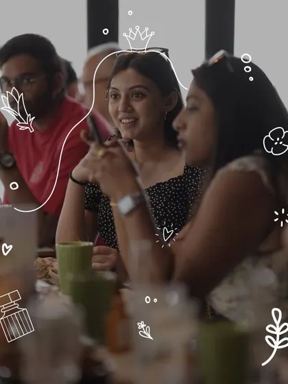 The look of delight and discovery. Participants at our perfume workshop engage their senses, sharing notes and ideas as they craft their personal fragrances together.