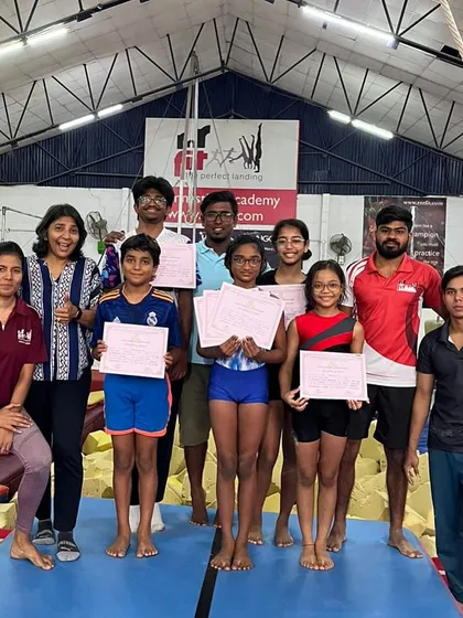 Our winning team from the CISCE Karnataka state championships. We celebrate their collective success and the hard work of our gymnasts and coaches.