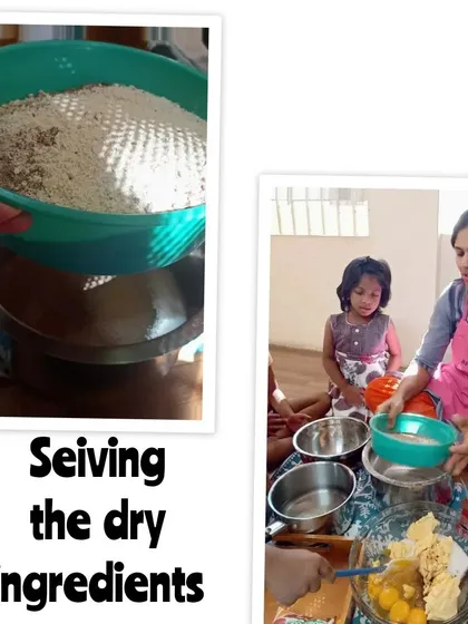 A step-by-step look at our whole wheat chocolate cake baking session, where we explored ingredients, mixed batter, and learned about baking.