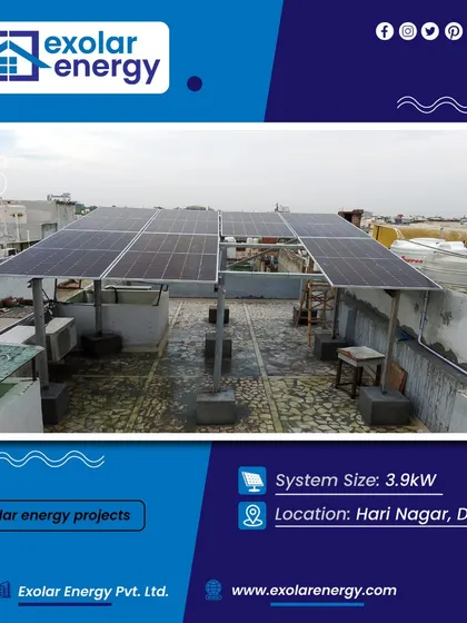 This 3.9 kW system in Hari Nagar is a testament to efficiency. Even smaller systems like this can lead to bill reductions of up to 85%, as the homeowner experienced.