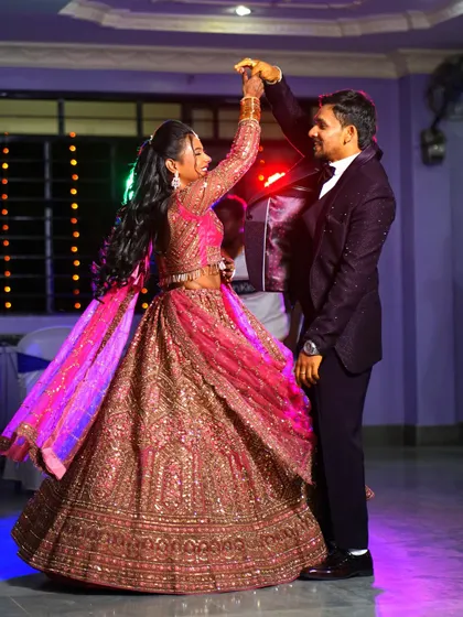 Another angle of the couple's beautiful first dance at their wedding reception.
