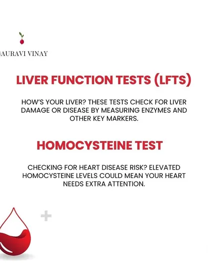 Information on Liver Function Tests (LFTs) and Homocysteine tests to check for liver health and heart disease risk.