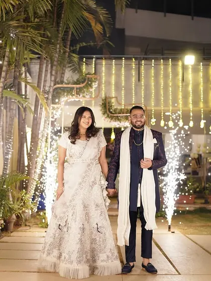 A grand entrance for the newly engaged couple. I provided a soft, natural glam for both the bride and groom, ensuring they both looked their best.