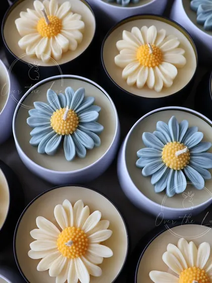 My Daisy tin jar candles in dusty blue and classic ivory. These are part of my biggest sale of the year.