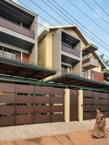 The entrance is the first point of interaction with a home. For 'Jodi Mane', we designed this corten steel gate to act as a modern, aesthetically pleasing screen between the public street and the private realm within.