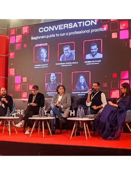 Another moment from the engaging panel discussion at FOAID 2024. The conversation offered insights into the business of design, aimed at empowering architecture students and young professionals.