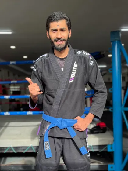 A smile after a good BJJ training session. The journey in martial arts is long, but we enjoy every step.