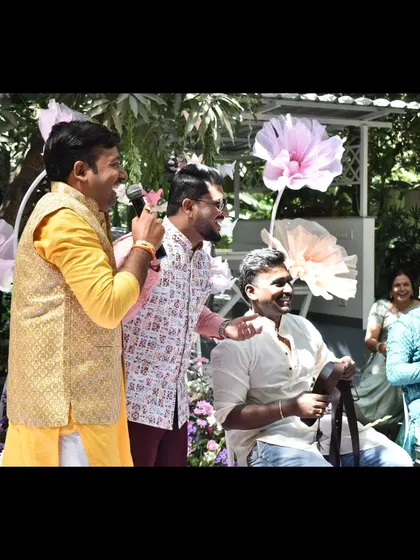Sharing a laugh with the guests. My goal is to make everyone feel comfortable and part of one big family.