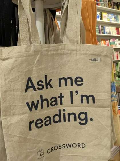 This tote bag says it all. My events are for people who are curious and want to connect on a deeper level, moving beyond the usual small talk.