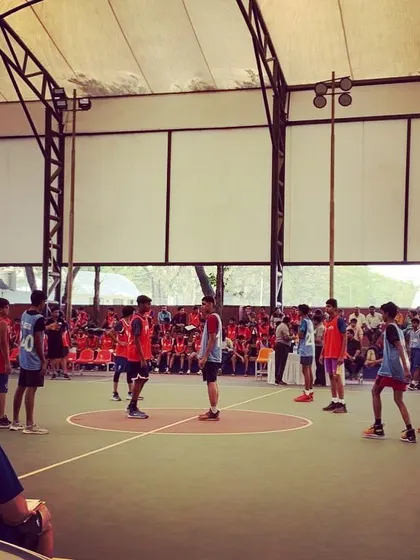 A wide view of the court during an NBA Academy India event. We consistently seek out these opportunities to help our players grow and gain the exposure they need to advance their basketball careers.