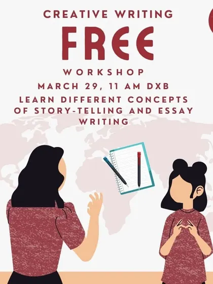 This graphic outlines what your child will learn in our creative writing workshops. We focus on practical skills like weaving story elements, improving imagination through exercises, and learning to discuss work constructively.