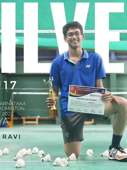 Mighty congratulations to our rising star Lohidth Ravi, who secured a Silver medal in the XD U17 category at the state ranking tournament in Mandya.