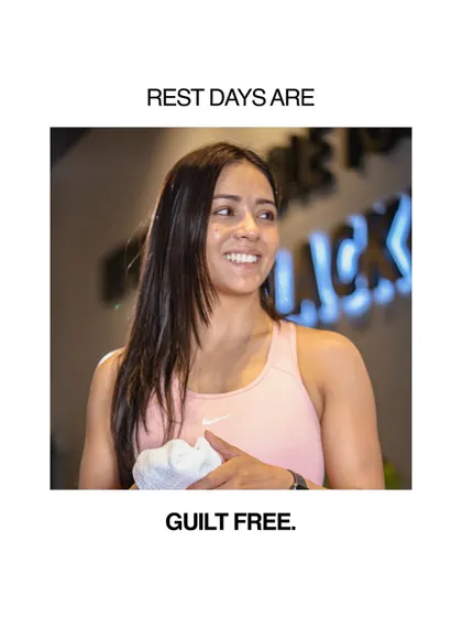 Rest days are guilt-free. We believe proper recovery is a sign that you are training correctly and listening to your body, which is a green flag for long-term progress.