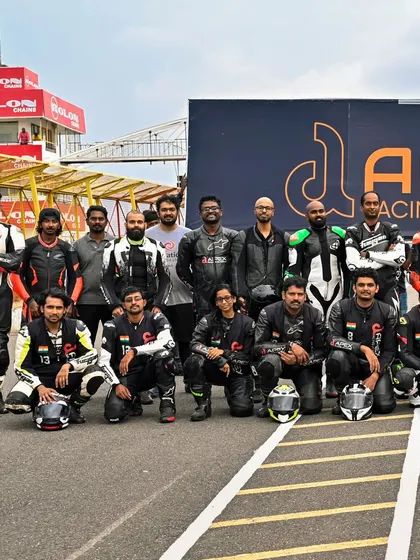 Our crew after three intense days of training and competitive riding at Kari Motor Speedway during Season 12.