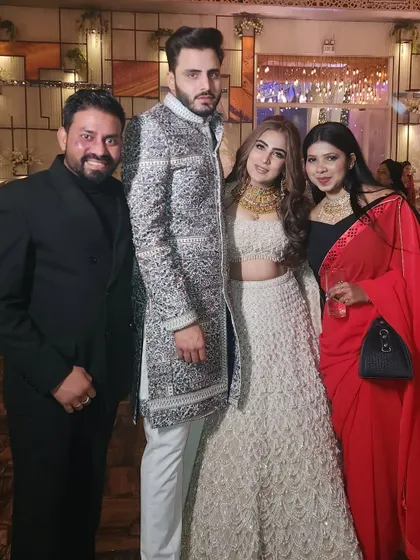 A picture with another one of our stylish couples. We get to know each couple's vibe to create a dance that truly represents them.