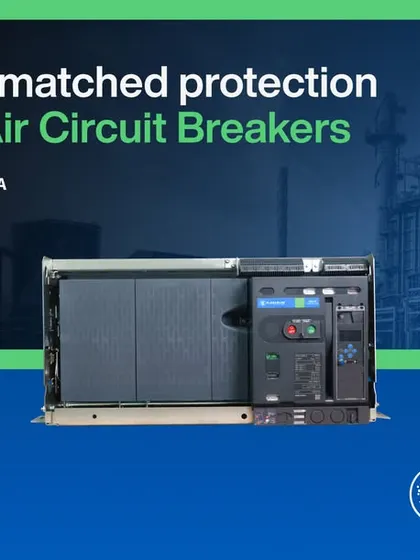 An overview of the Delta ACB, emphasizing its LSIG protection and wide amperage range, suitable for any large-scale electrical system.