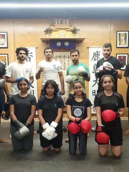 Our beginners' MMA class at The Dojo. It's a great mix of people starting their martial arts journey.