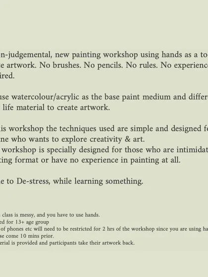 I designed this workshop especially for those who are intimidated by painting or think they have no experience. We use simple techniques with watercolour and acrylic paints, so anyone can join and create something beautiful.