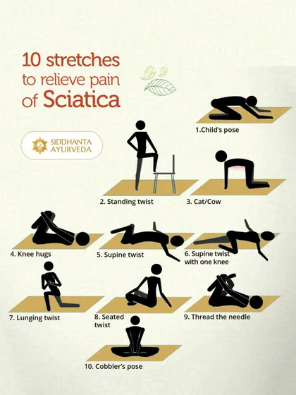 Gentle movement is a key part of managing sciatic pain. Here are ten simple, effective stretches you can do at home to help relieve pressure on the sciatic nerve and improve your flexibility.