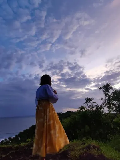 A moment of peace overlooking the ocean in Goa, capturing the essence of our 'Connect' retreat.