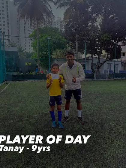 Tanay, 9 years old, recognized as "Player of the Day". We celebrate players who give their 100% in every session.