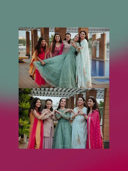 Fun and candid moments with the bride-to-be and her friends during an engagement party. These shots capture the joy and support of the bride tribe.