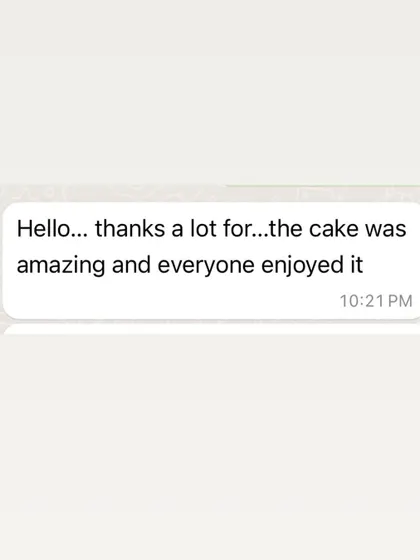 "Hello... thanks a lot for...the cake was amazing and everyone enjoyed it." It's great to know that my PJ Masks cake was a crowd-pleaser.