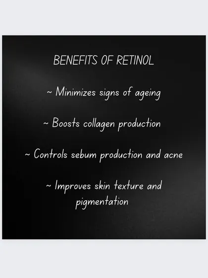 Retinol is one of the most effective ingredients for radiant skin. Its benefits include minimizing signs of aging, boosting collagen, controlling sebum, and improving skin texture.