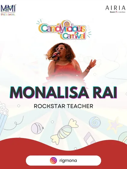 I partner with talented performers like Monalisa Rai, the "Rockstar Teacher," to bring high-energy musical acts to events like the Candylicious Carnival.