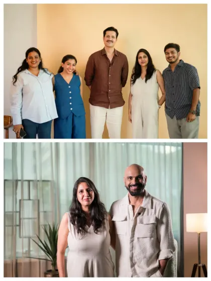 Teamwork truly makes the dream work. These group photos with Sumeet Vyas, Raghu Ram, and the entire crew from the "Portraits of Fatherhood" shoot celebrate the collaborative effort behind a successful campaign.