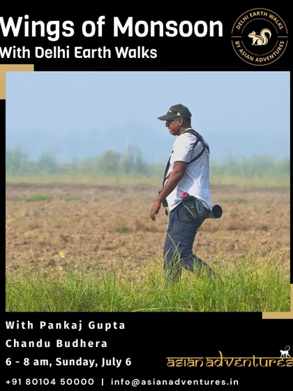 Walk leader Pankaj Gupta, a chef turned conservationist and eBird reviewer. With 15 years of exploring India's birdlife, his walks blend deep ornithological knowledge with a passion for conservation.
