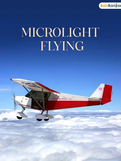 Experience the thrill of microlight flying near Bangalore. Soar through the clouds and get a bird's eye view of the landscape.