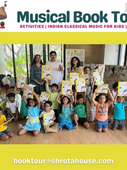 Look at those happy faces! Our book tour stop at Prayag Montessori was filled with music, learning, and lots of smiles as kids received their "Color & Learn" books.
