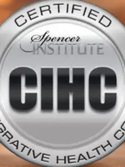 The official seal of my Certified Integrative Health Coach certification from the Spencer Institute. This represents my commitment to providing the highest quality of life for my clients.