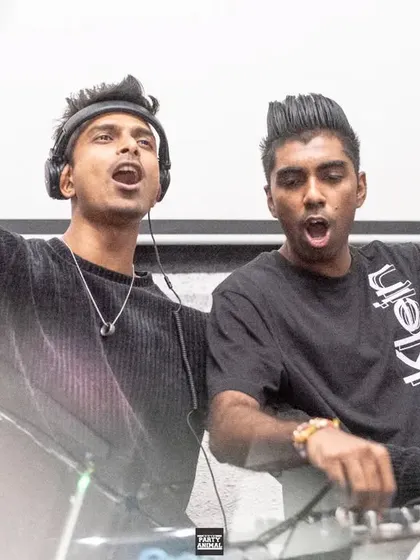 The energy of a back-to-back set. Me and my fellow DJ completely in sync, hyping up the crowd at Casinova Koramangala.