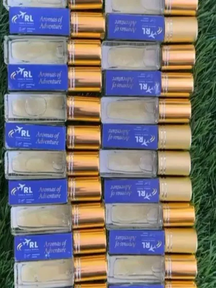 Fulfilling bulk orders is something I take great pride in. This image shows part of the large perfume order, with each unit carefully prepared and ready for delivery.