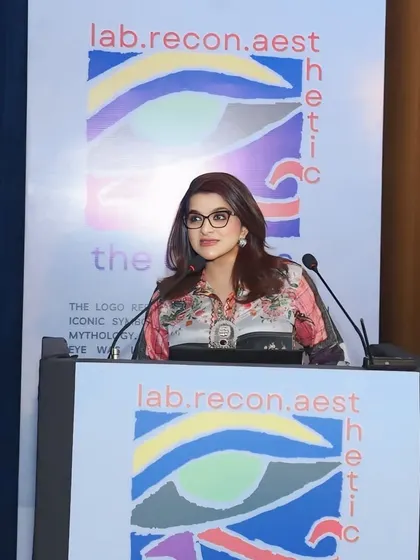 Bridging Science and Innovation at the Oculoplastic Conference. Another shot from my lecture, where I focused on bringing new, non-surgical solutions for hair loss and periocular skin health to patients.