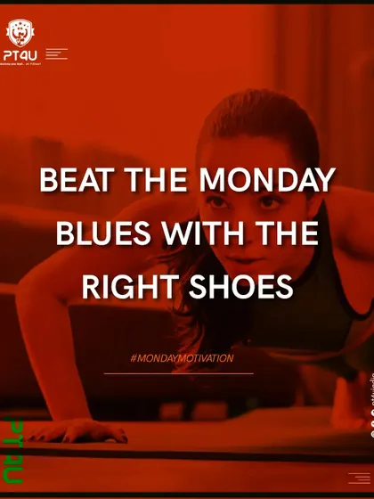 Beat the Monday blues by getting started. Putting on your workout shoes is the first step to a productive and positive week.