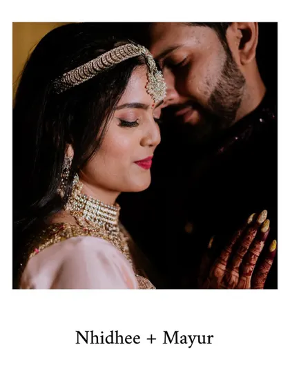 A beautiful close-up portrait from the couple's Sangeet.