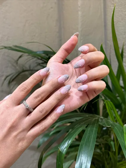 This glitter ombré is perfect for a wedding or any special occasion where you want a touch of sparkle without being over the top.